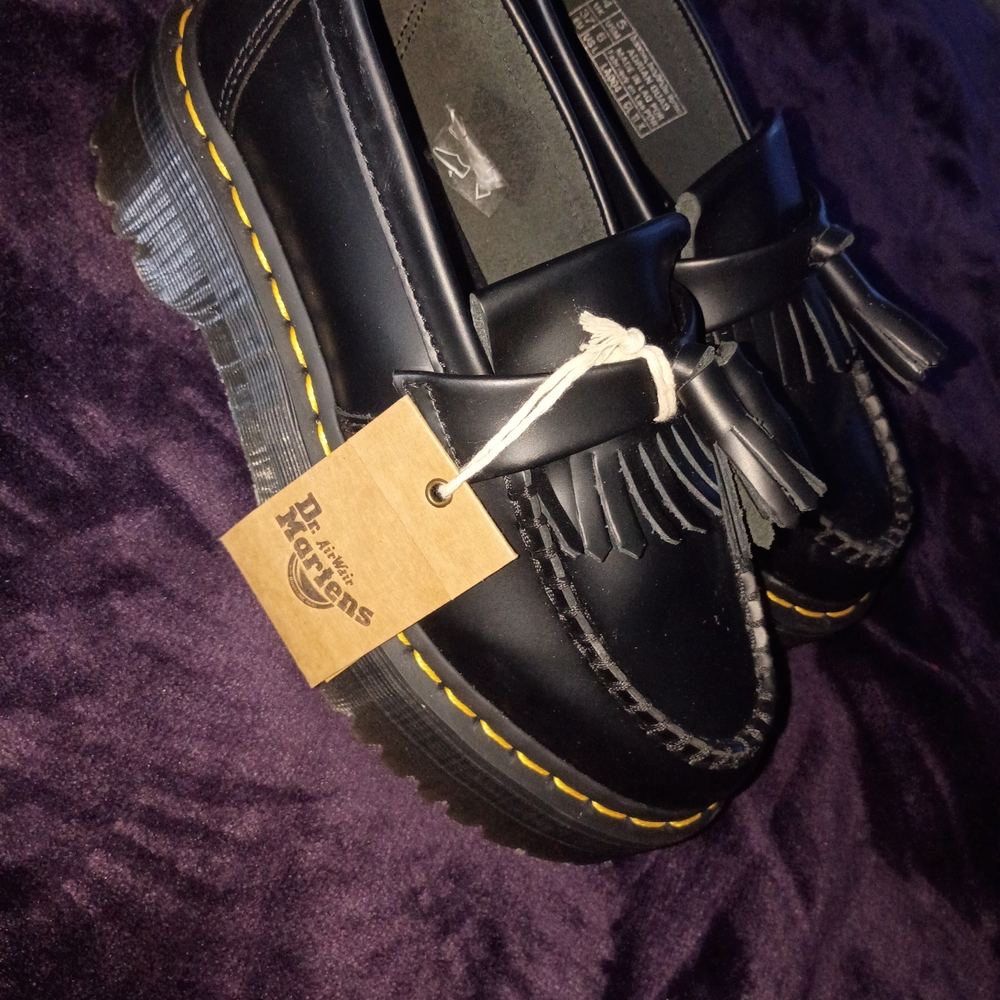 Dr. Martens Black Loafers with Tassels
